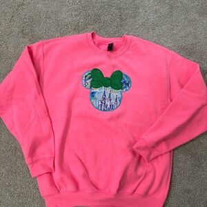 Pink Sweatshirt with Minnie Mouse Design